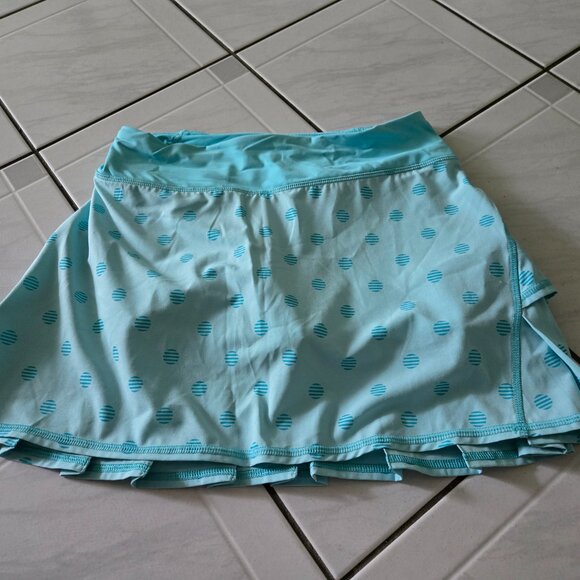 Lululemon Pace Setter Skirt Angel Blue Stripe Tonka Dot 2 - Picture 2 of 5